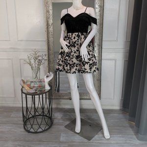 Black and Nude Cocktail Homecoming Formal Dress